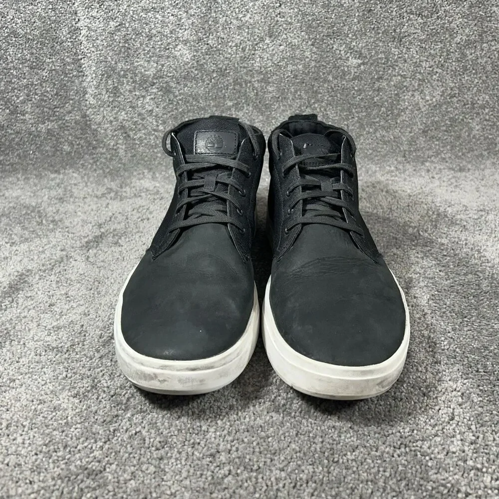 Timberland Davis Square Mens Size 13 Black Nubuck Chukka Shoes Used